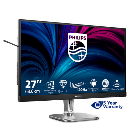 Philips Philips 27' 16:9 IPS 120Hz 2560x1440 HAS 150mm HDMI x 2x 1.4 DP x 1x 1.2