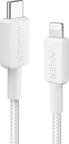 Anker 322 USB-C to LGT Cable Nylon 0.9M White