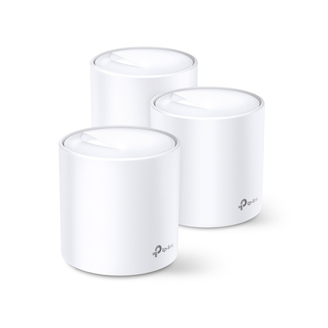 TP-Link TP-Link Deco X60 V3.2 - Wifi-systeem - (3 routers) - tot 7100 vierkante voet - maas 1GbE - Wi-Fi 6 - Dual Band