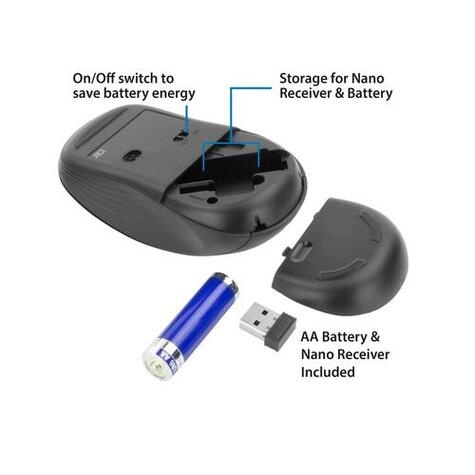 ACT Wireless mouse black 1000dpi oem