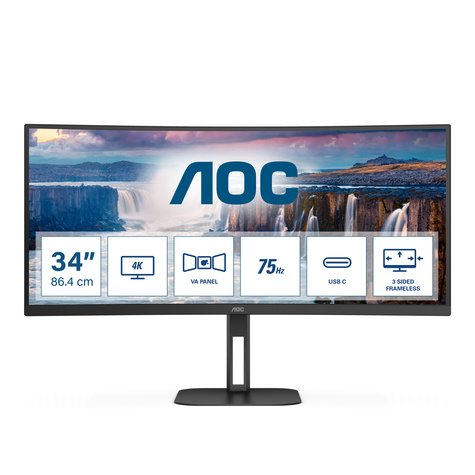 AOC AOC Value-line CU34V5C/BK - WLED 34" A