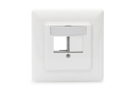 DIGITUS Lege doos met centrale plaat en Frame, 2x Keystone