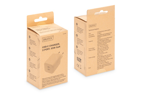 DIGITUS Digitus power adapter - GaN - 24 pin USB-C - 65 Watt