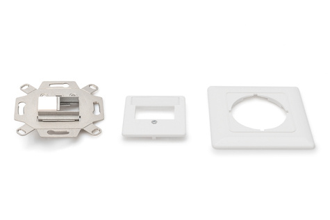 DIGITUS Lege doos met centrale plaat en Frame, 2x Keystone