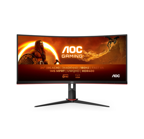 AOC Curved-Monitor G2 CU34G2XP/BK - 86.4 cm (34") - 3440 x 1440 WQHD