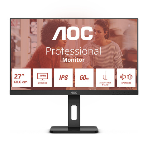 AOC AOC U27E3UF 27" IPS UHD 4K, 4 ms, 3840x2160@60Hz Wid 16/9, USB-C