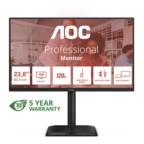 AOC 24E4CV 24" DOCK IPS FHD, 4 ms