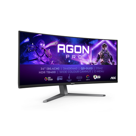 AOC AOC AGON PRO AG346UCD - OLED monitor - curved - 34" - HDR