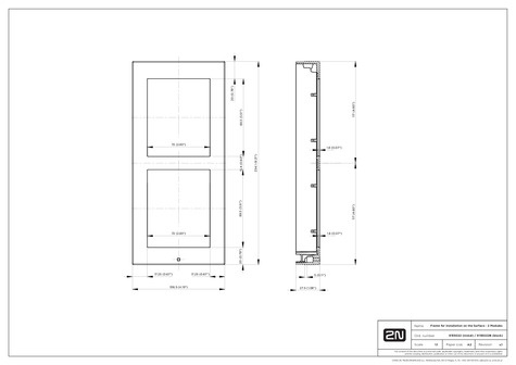 2N Cover Box 2M - Surface inst. Zilver