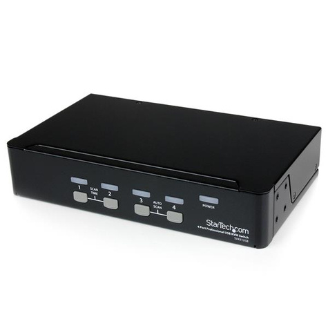 STARTECH STARTECH 4-poort Professionele VGA USB KVM-Switch met Hub - KVM-schakelaar - 4 x KVM port(s)