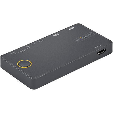 STARTECH 2 Port Hybride USB-A + HDMI  USB-C KVM Switch - Enkele 4K 60Hz HDMI 2.0 Monitor