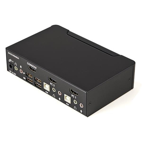 STARTECH 2-poort USB HDMI KVM-switch met Audio en USB 2.0-hub - KVM / audio / USB switch - 2 x KVM / audio / USB
