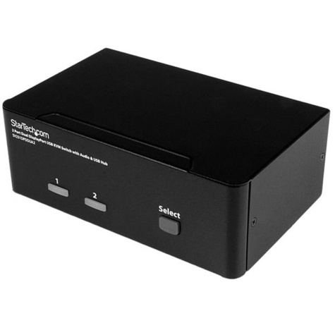 STARTECH 2 poorts DisplayPort dual-monitor KVM switch - DP KVM - 4K 60Hz - KVM / audio / USB switch
