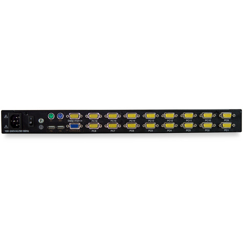 STARTECH 16 port KVM Rack Console met 1,8m Lange Kabels, Ge�ntegreerde KVM Switch met 17" LCD Scherm