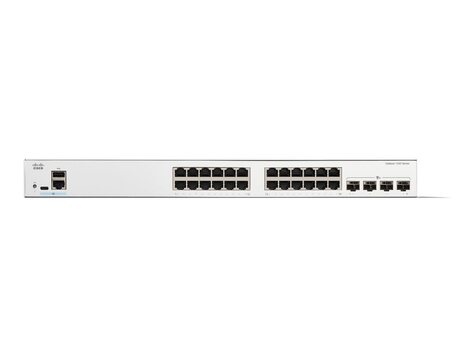 Cisco Cisco Catalyst 1300-24T-4X - Switch - L3 - Beheerd - 24 x 10/100/1000Base-T + 4 x 10 Gigabit SFP+ - rack-uitvoering