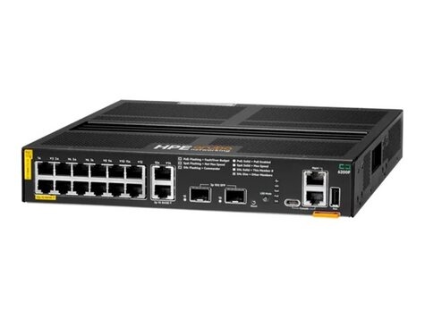 HPE HPE Aruba 6200F 12G Class4 PoE 2G/2SFP+ 139W Switch - Switch - L3 - Beheerd - 12 x 10/100/1000 (PoE+) + 2 x 100/1000 (uplink) + 2 x 1 Gigabit / 10 Gigabit SFP+ - rack-uitvoering - PoE+ (139 W)