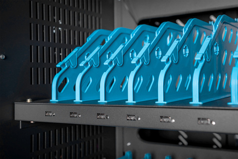 DIGITUS Mobiele laadkast voor 30 notebooks / tablets tot 15,6 inch, gegevenssynchronisatie, UV-C, USB-A