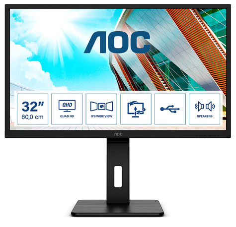 AOC AOC 80cm/31,5" (2560x1440) AOC P2 Q32P2 Ultra HD DP LS 4 ms black