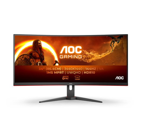 AOC Gaming CU34G2XE/BK - LED monitor - curved - 34" - HDR