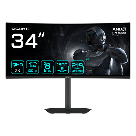 Gigabyte Gigabyte GS34WQCA - LED monitor - curved - 34" - HDR