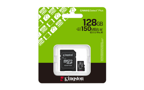 Kingston 128GB microSDXC Canvas Select Card+ADP