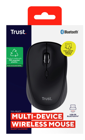 Trust YVI+ MULTI-DEVICE WIRELESS MOUSE BLACK