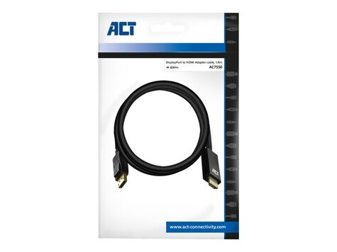 ACT ACT Adapter Cable DisplayPort male-HDMI male