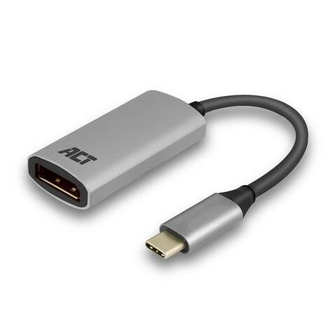 ACT ACT Converter USB-C - Display Port female 0.15 Meter 4k @60Hz metal housing