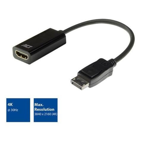ACT Adapter DisplayPort male - HDMI female