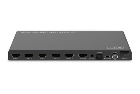 DIGITUS Switch Digitus 4x2 HDMI Matrix/MultiViewer, 4K/30Hz SPDIF, Stereo, RS232