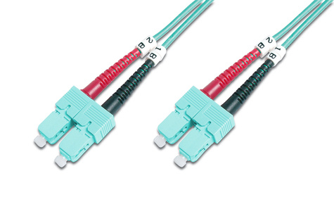 DIGITUS FO patch cord, duplex, SC to SC MM OM3 50/125 æ, 3 m