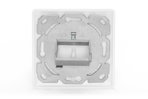 DIGITUS Professional DN-93831 - Face plate for Keystone Jacks, 2x RJ45 80x80 frame, 50x50 central plate, design comptible