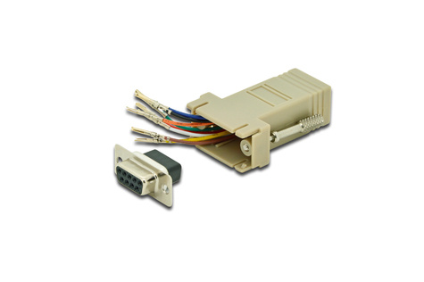 DIGITUS RS 232 Adapter, DB9,   RJ45, Modular DB9 F,  RJ45 F