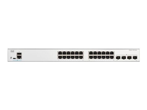 Cisco Cisco Catalyst 1200-24T-4G - Switch - L3 - intelligent - 24 x 10/100/1000 + 4 x Gigabit SFP - rack-uitvoering