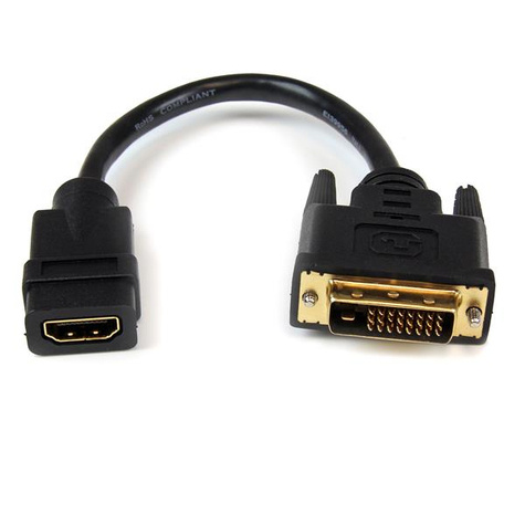 STARTECH STARTECH 20cm HDMI naar DVI-D Video Verloopkabel - M/F - Videoadapter
