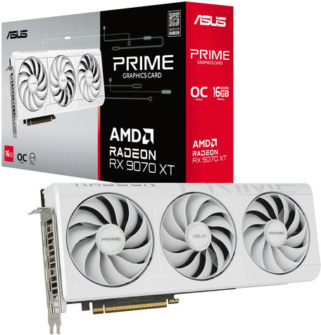 Asus PRIME-RX9070XT-O16G-WHITE 16GB GDDR6 HDMI DP