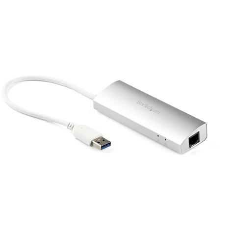 STARTECH STARTECH 3-Poorts draagbare USB 3.0 hub met Gigabit Ethernet