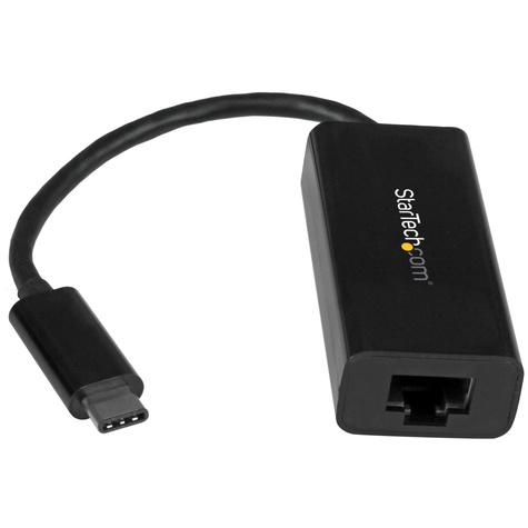 STARTECH STARTECH USB C to Gigabit Ethernet Adapter - Black - USB 3.1 to RJ45 LAN Network Adapter