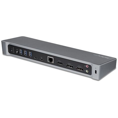 STARTECH USB-C Dock, Triple 4K Monitor Laptop Docking Station met Dual DisplayPort