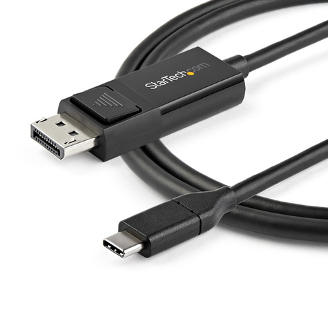 STARTECH 6ft (2m) USB C to DisplayPort 1.2 Cable 4K 60Hz, Bidirectional DP to USB-C or USB-C to DP Reversible Video Adapter Cable