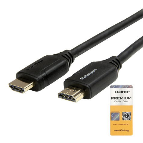 STARTECH STARTECH Premium High Speed HDMI kabel met ethernet - 4K 60Hz - 1 m - gecertificeerde HDMI kabel