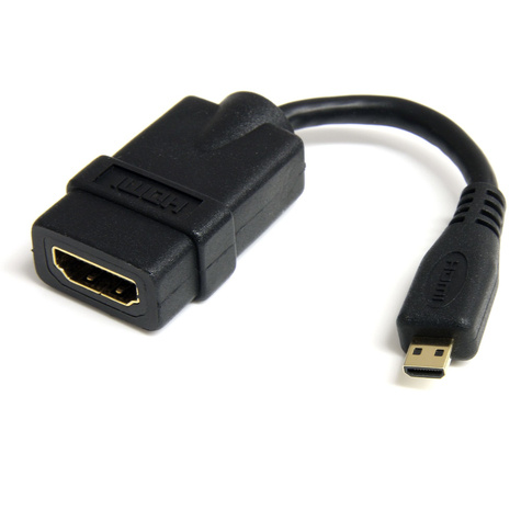 STARTECH 12 cm High-speed HDMI-adapterkabel - HDMI-naar-HDMI Micro - F/M - HDMI-adapter