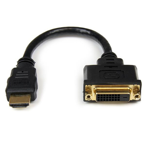 STARTECH 20cm HDMI naar DVI-D Video adapter kabel - M/F - Videoadapter - HDMI male naar DVI-D female