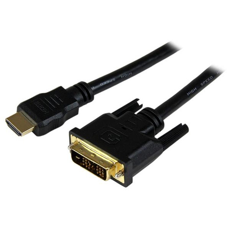 STARTECH 1,5 m HDMI-naar-DVI-D-kabel - M/M - Adapterkabel - DVI-D male naar HDMI male - 1.5 m - beschermd - zwart