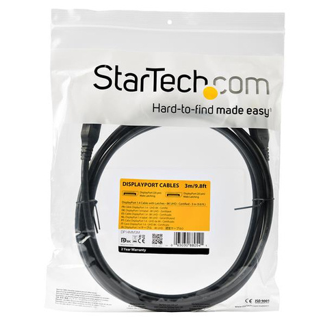 STARTECH 3m DisplayPort 1.4 kabel - VESA gecertificeerd - DP monitorkabel