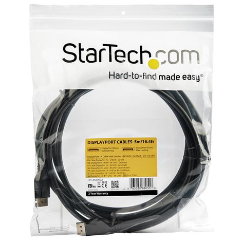 STARTECH 16ft/5m VESA Certified DisplayPort 1.4 Cable, 8K 60Hz HBR3 HDR