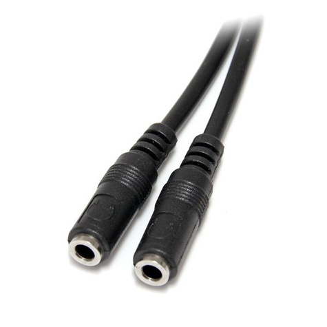 STARTECH Slanke Stereo Splitterkabel Y-adapter - 3,5mm Mannelijk naar 2x 3,5mm Vrouwelijk