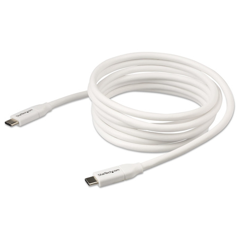STARTECH 2m USB-C naar USB-C kabel met 5A/100W Power Delivery - M/M - wit - USB 2.0 - USB-IF gecertificeerd