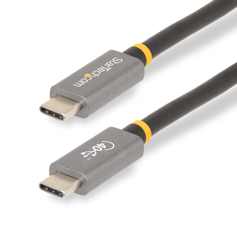 STARTECH 3ft (1m) USB4 Cable, USB-IF Certified USB-C Cable, 40 Gbps, USB Type-C Data Transfer Cable