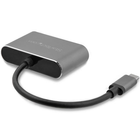 STARTECH USB-C naar VGA en HDMI adapter - aluminium - 2-in-1 USB-C multiport adapter